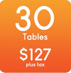 30 tables is $127 plus tax with Toteat